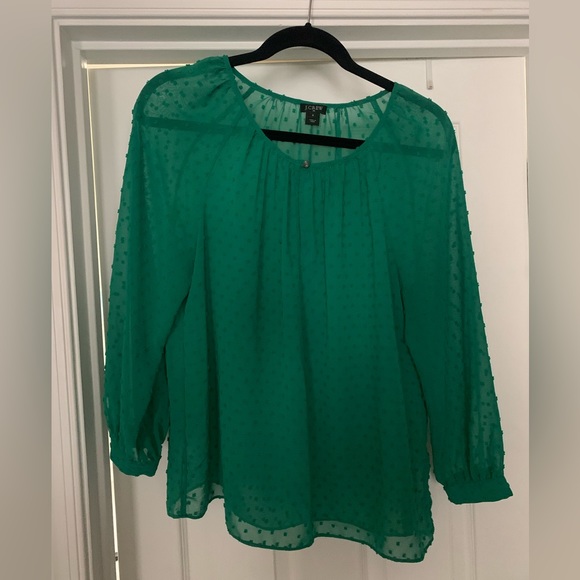 Green J. Crew blouse - Picture 1 of 4